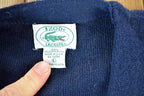Vintage 1980s Izod Lacoste Knit Perfect Mild Distress Cardigan Sweater Made In USA
