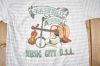 Vintage 1990s Nashville Music City USA Souvenir Single Stitch Travel T Shirt Made In USA XL