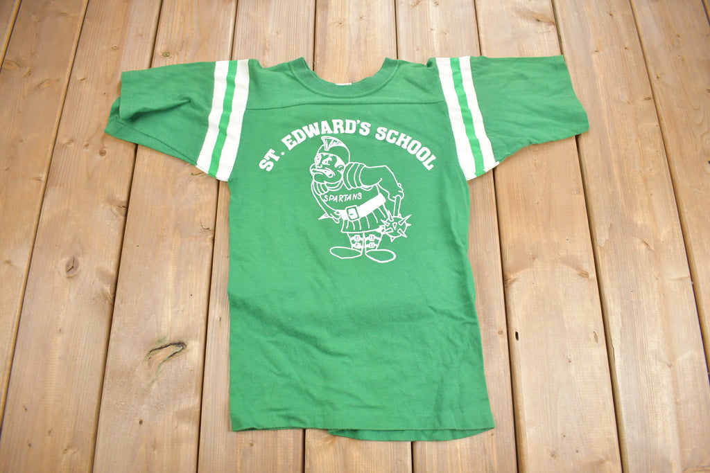 Vintage 1980s St Edwards School Graphic T Shirt / Vintage T Shirt / Streetwear / Collegiate Graphic / Single Stitch / Made In USA