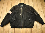 Vintage 1980s United States Navy Suede Varsity Style Jacket