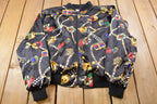 Vintage 1990s M.J. Carroll All Over Pattern Satin Bomber Jacket
