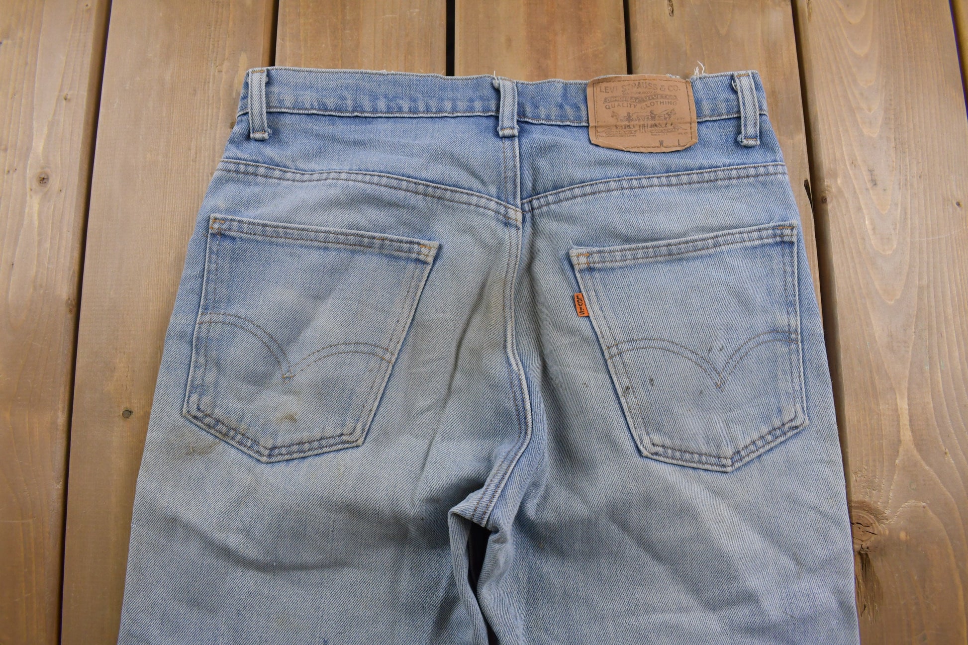 True Vintage 1970s Levi's Orange Tab Jeans Size 32 x 31