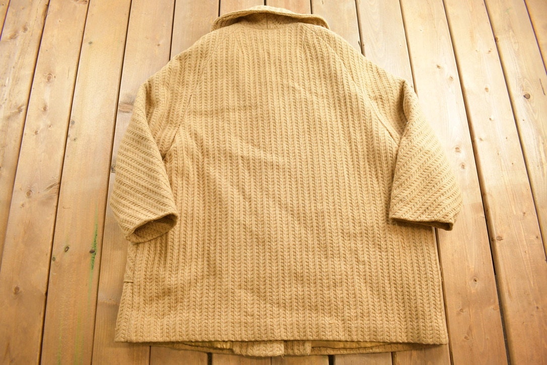 Vintage 1990s Brown Button Up Wool OverCoat