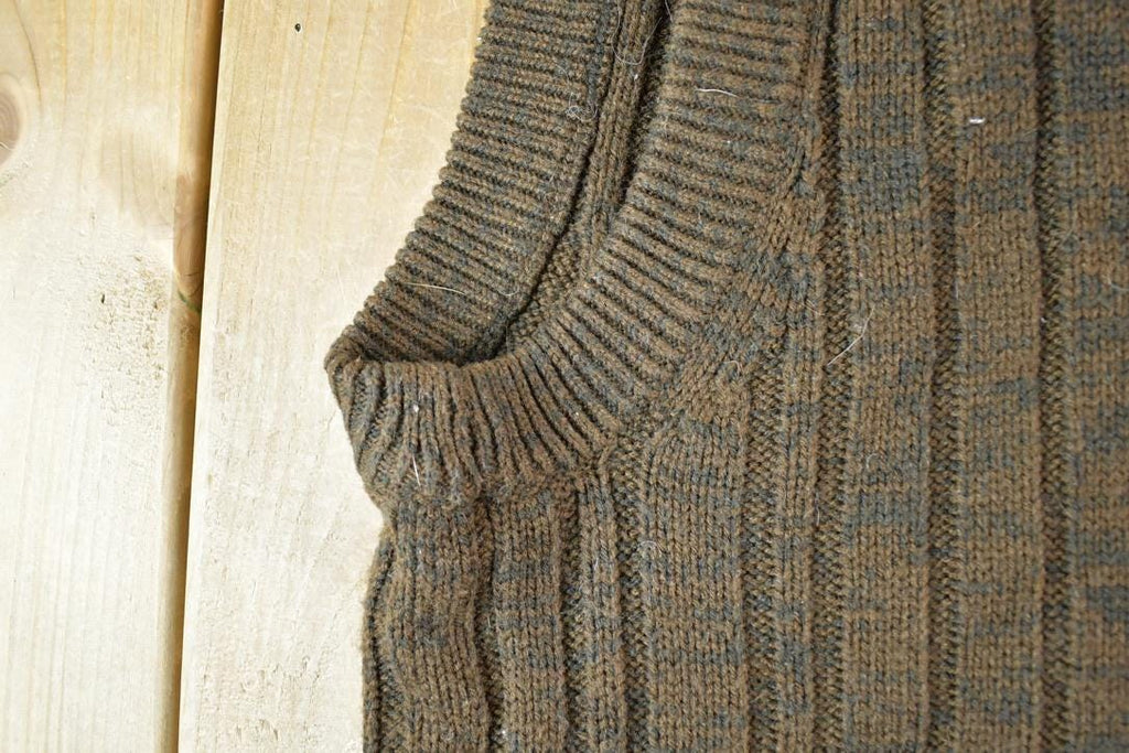 Vintage 90s Towncraft Cable Knit Sweater Vest - Mens Medium