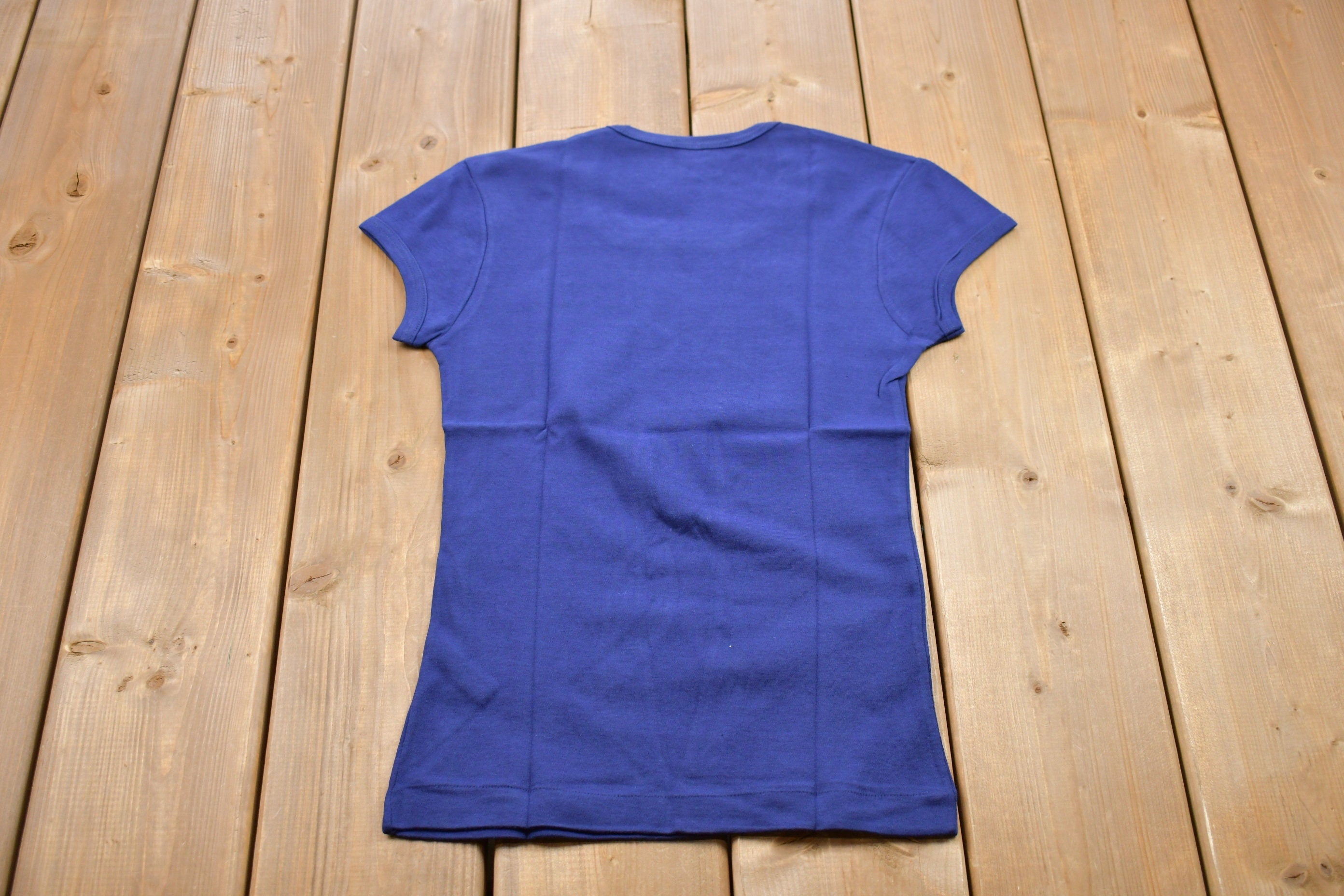 Vintage 1970s Basic Navy Blue T-Shirt