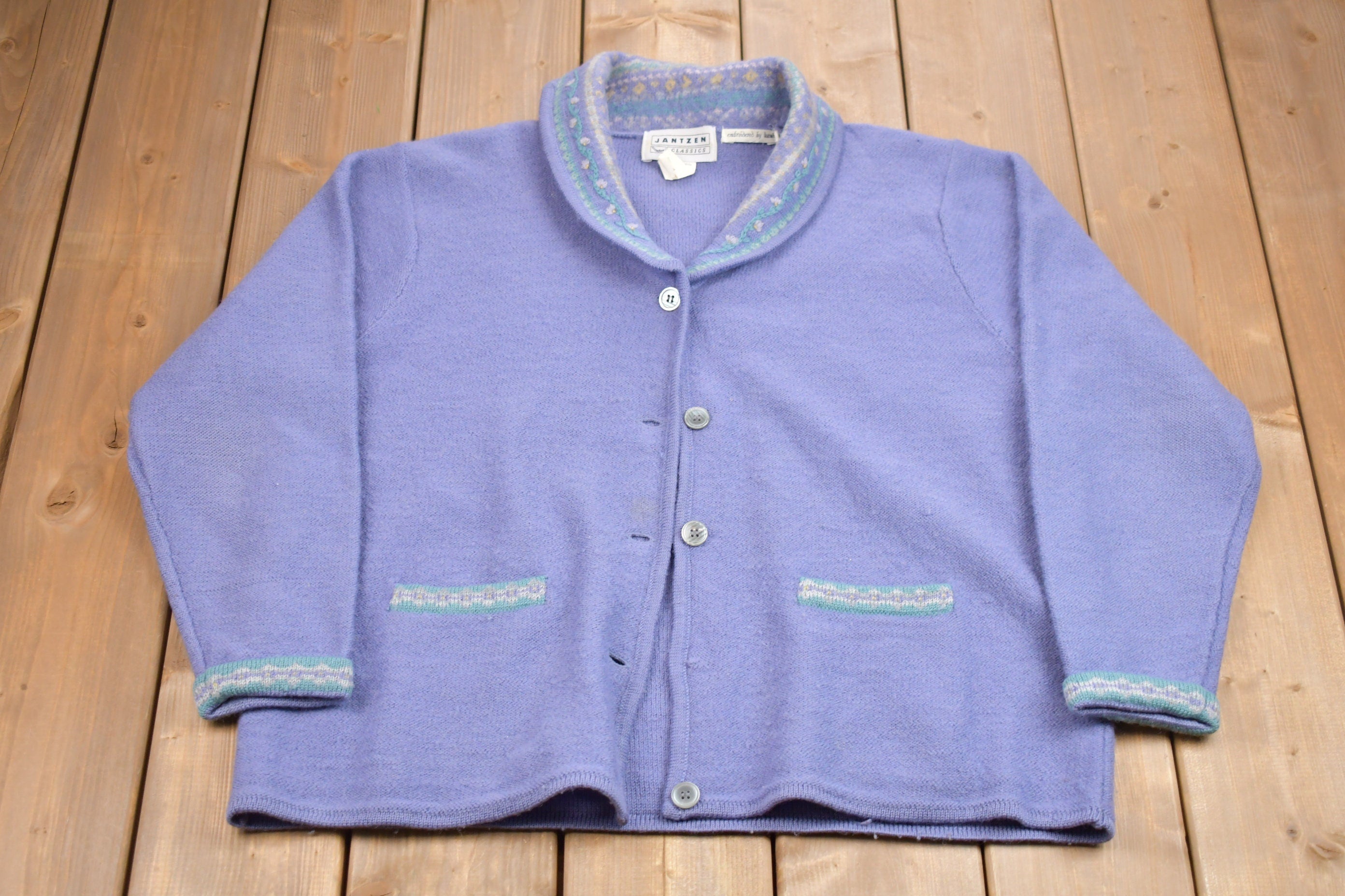 Vintage 1980s Jantzen Cardigan Sweater /