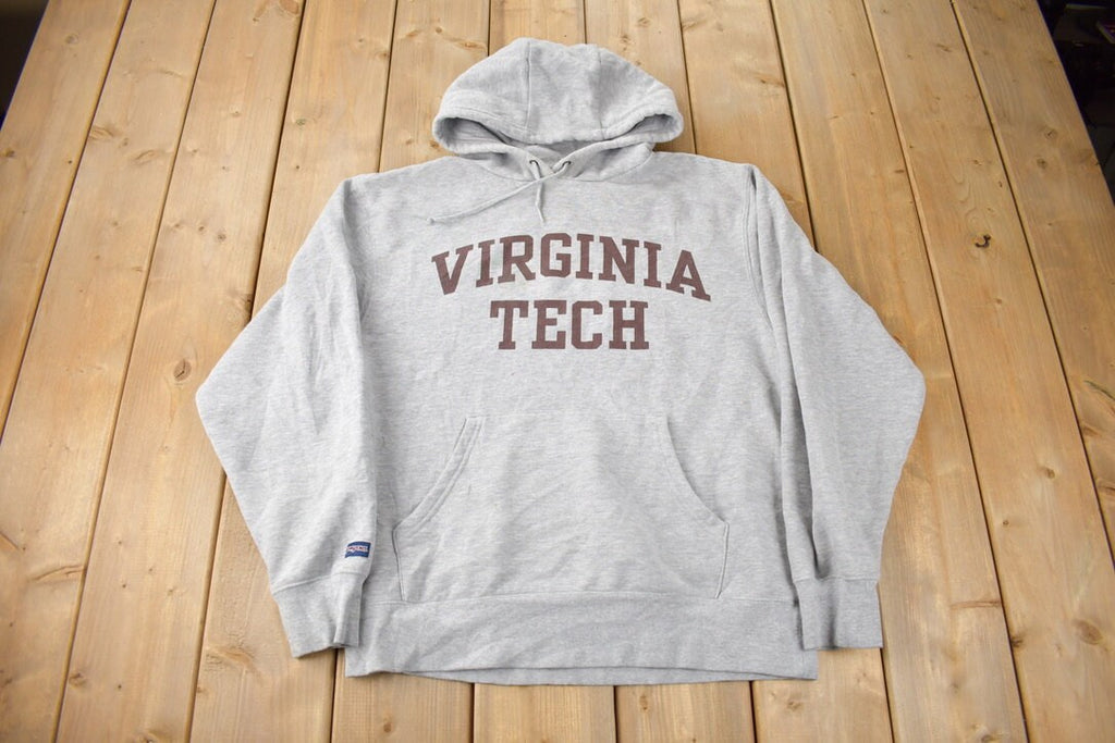 Vintage 1990s Virginia Tech University Collegiate hoodie Size Medium