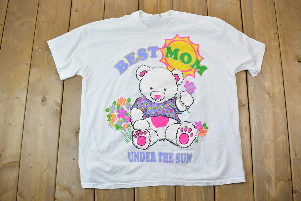 Vintage 1990s Best Mom Under The Sun Teddy Bear Graphic T-Shirt