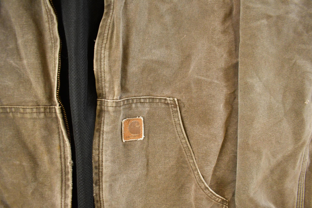 Vintage 1990s Carhartt Hooded Work Jacket Men's XL Tall