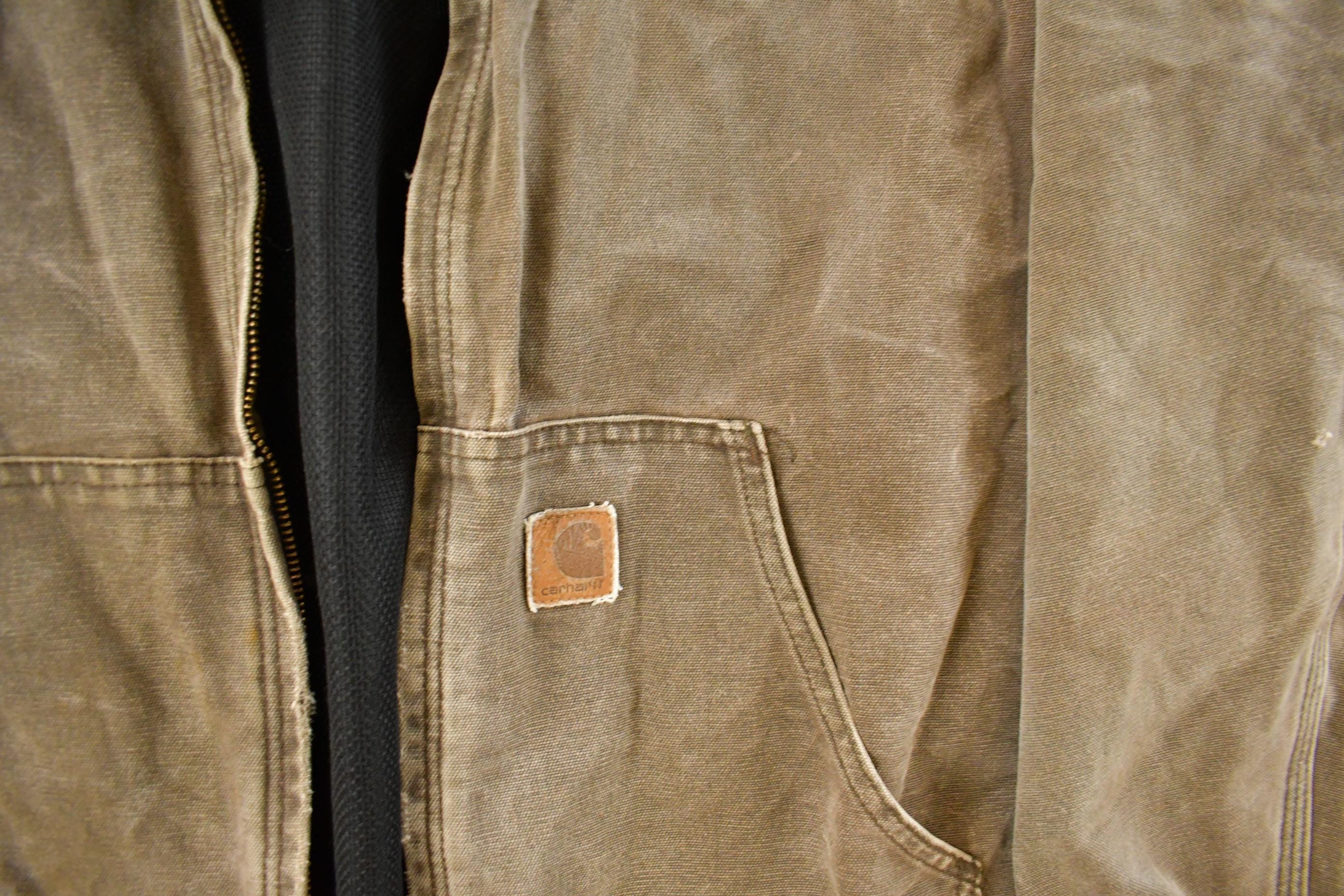 Vintage 1990s Carhartt Hooded Work Jacket Men's XL Tall