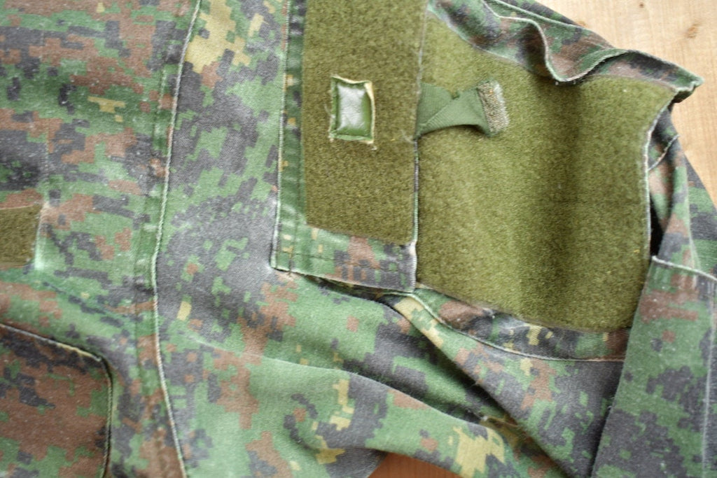 Vintage Military Zip Up Digital Camo Shirt