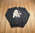 Vintage 1990 Poodle Dog Cute Crewneck Sweater Made In USA