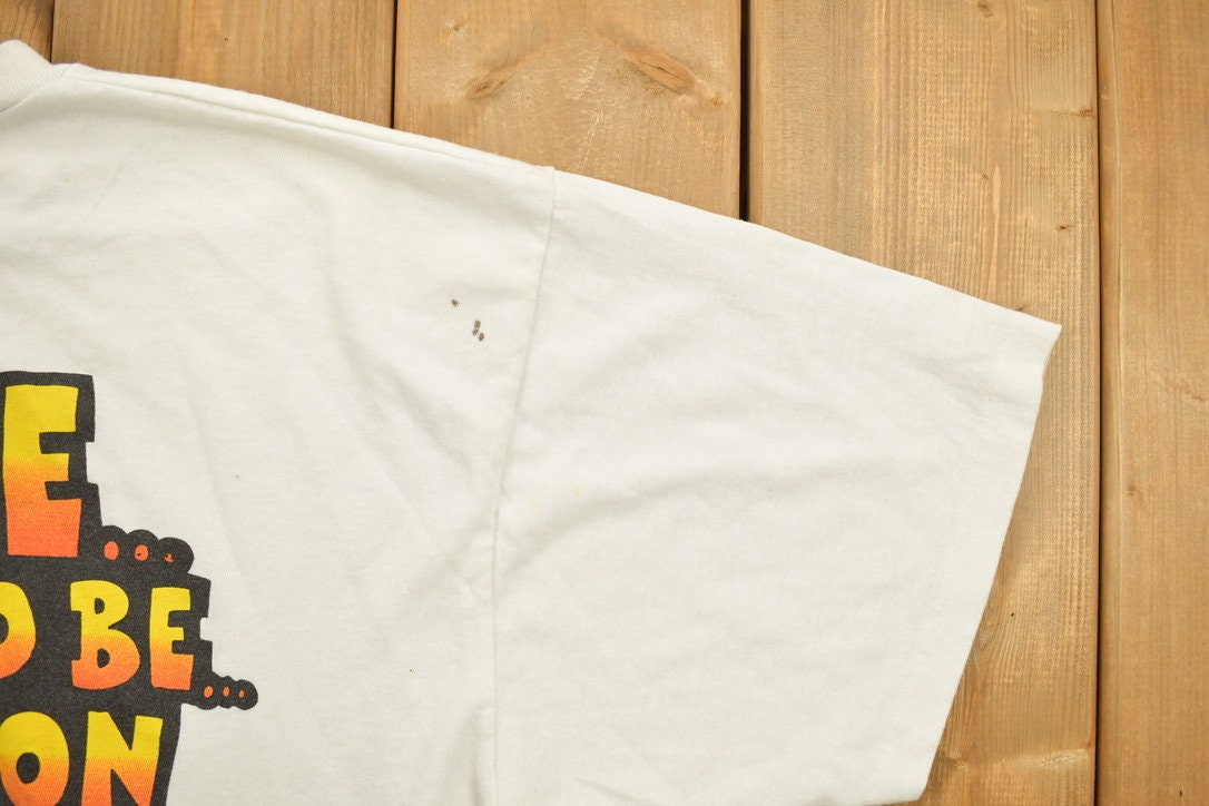 Vintage 1990s Brockton H.S Funny Graphic T-Shirt / Streetwear / Retro / Single Stitch / Hum Eur / 90s Graphic Tee / Colligate / Cartoon