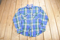 Vintage 1990s Mens Store Plaid Flannel Button Up Shirt