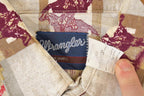 Vintage 1990s Wrangler AOP Cowboy Abstract Button Up Shirt Men's L