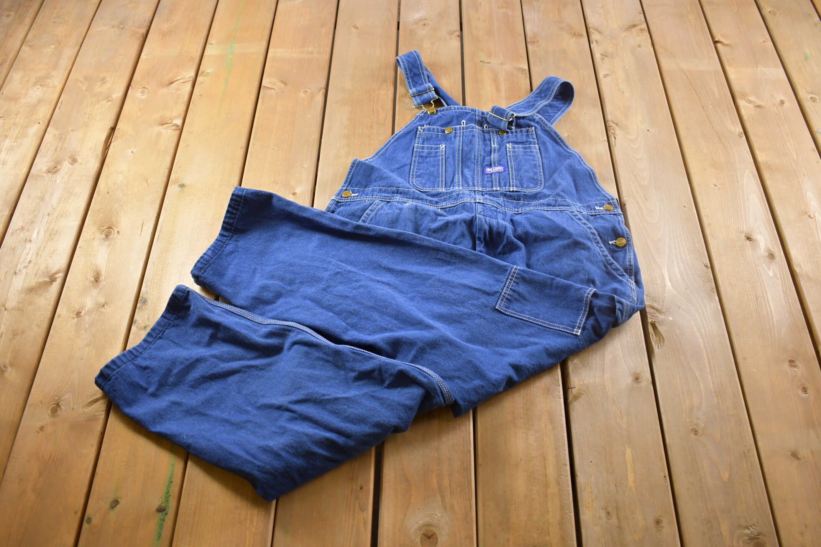 Vintage 1990s Big Smith Denim Jean Overalls Size 38 - 40 Medium