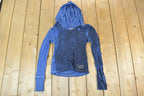 Women Vintage Vigoss Y2K Hooded Ribbed T-Shirt / Vigoss Grunge Skull Print / Contrast Stitch / Internet Famous Clothing / Over Dyed