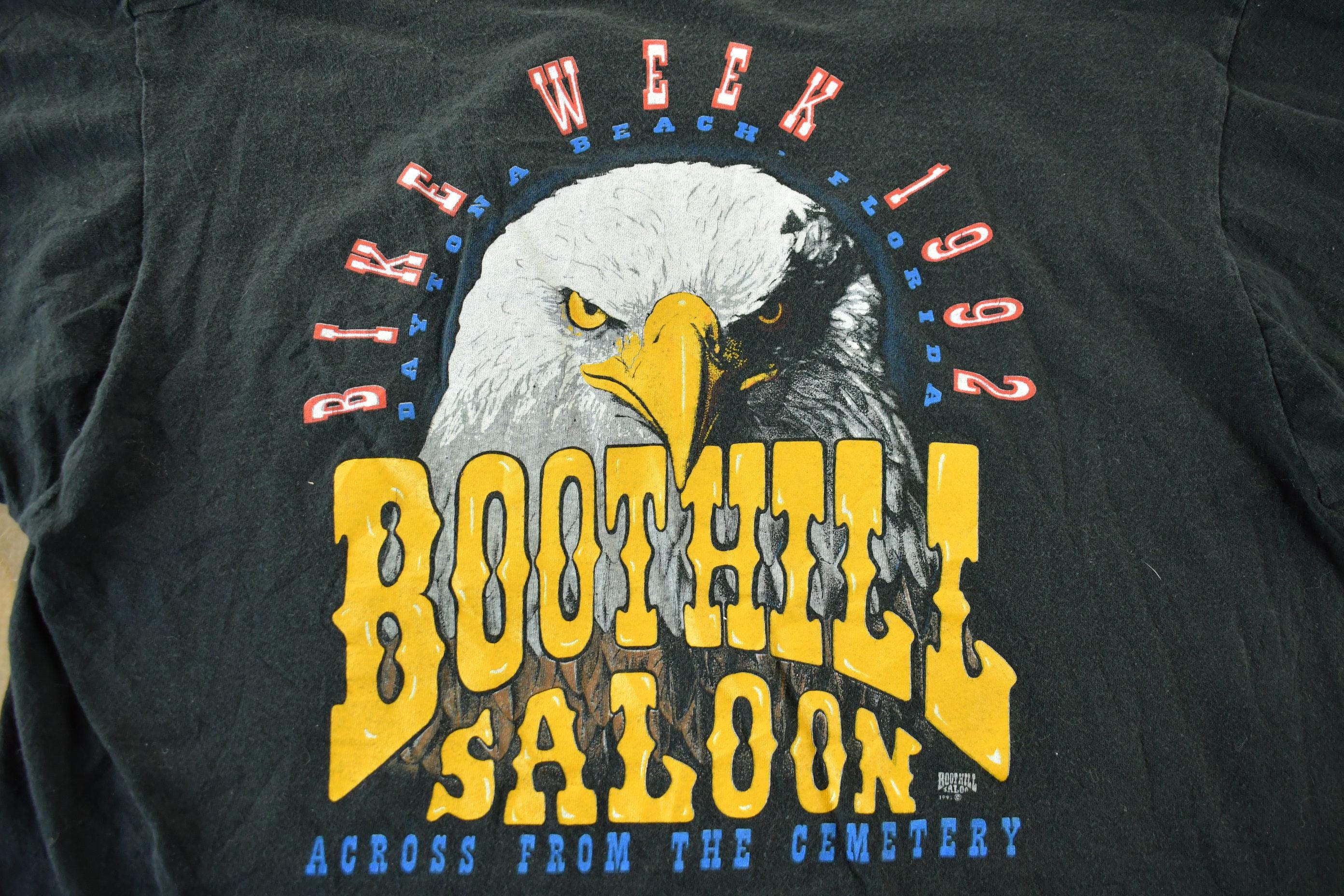 Vintage 1992 Bike Week Boot Hill Saloon T-Shirt Made In USA