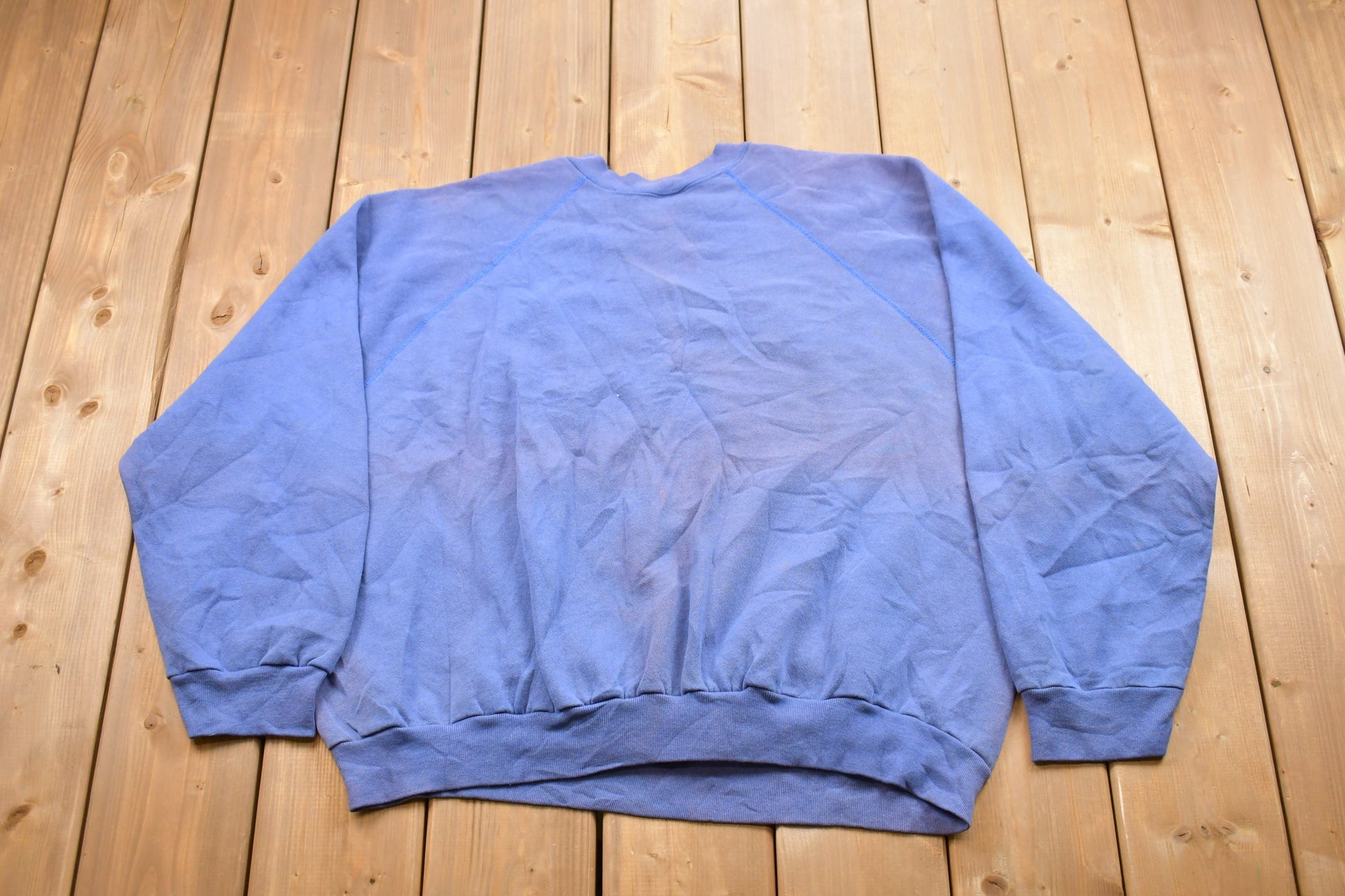 Vintage 1980s Blank Raglan Crewneck Sweatshirt