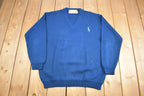 Vintage 1960s Santa Cruz Wool Knit Sweater  Vintage V Neck  True Vintage  60s Sweater