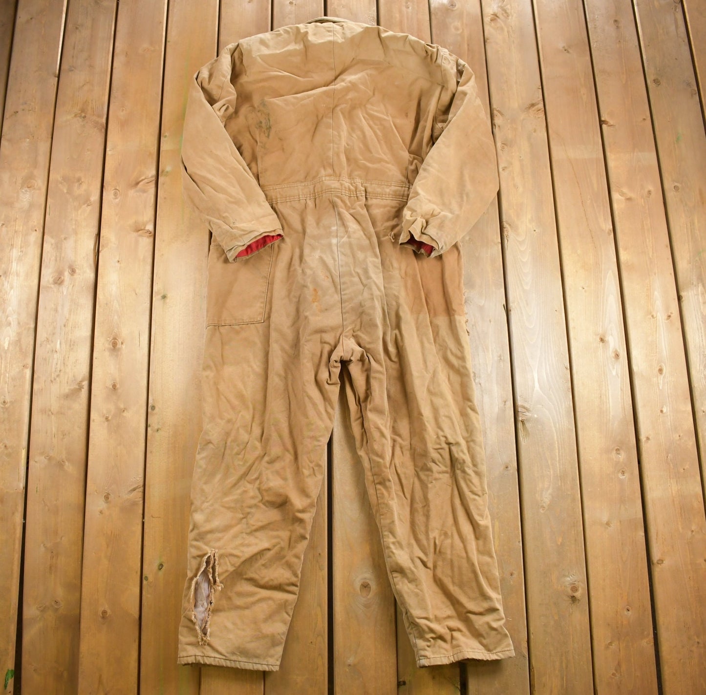 Vintage 1980s Lee Quilt Lined Duck Insulated Coverall Jumpsuit / Utility Overalls / Heavy Weight / Vintage Workwear / Made in USA