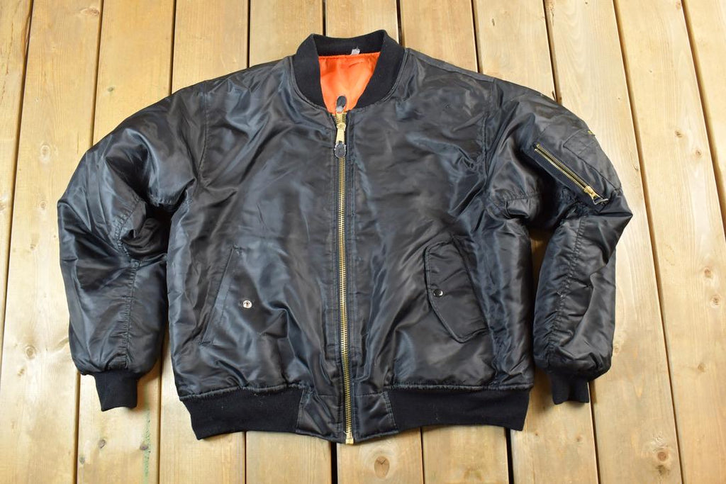 Vintage 1990's Military Button Up Bomber Jacket