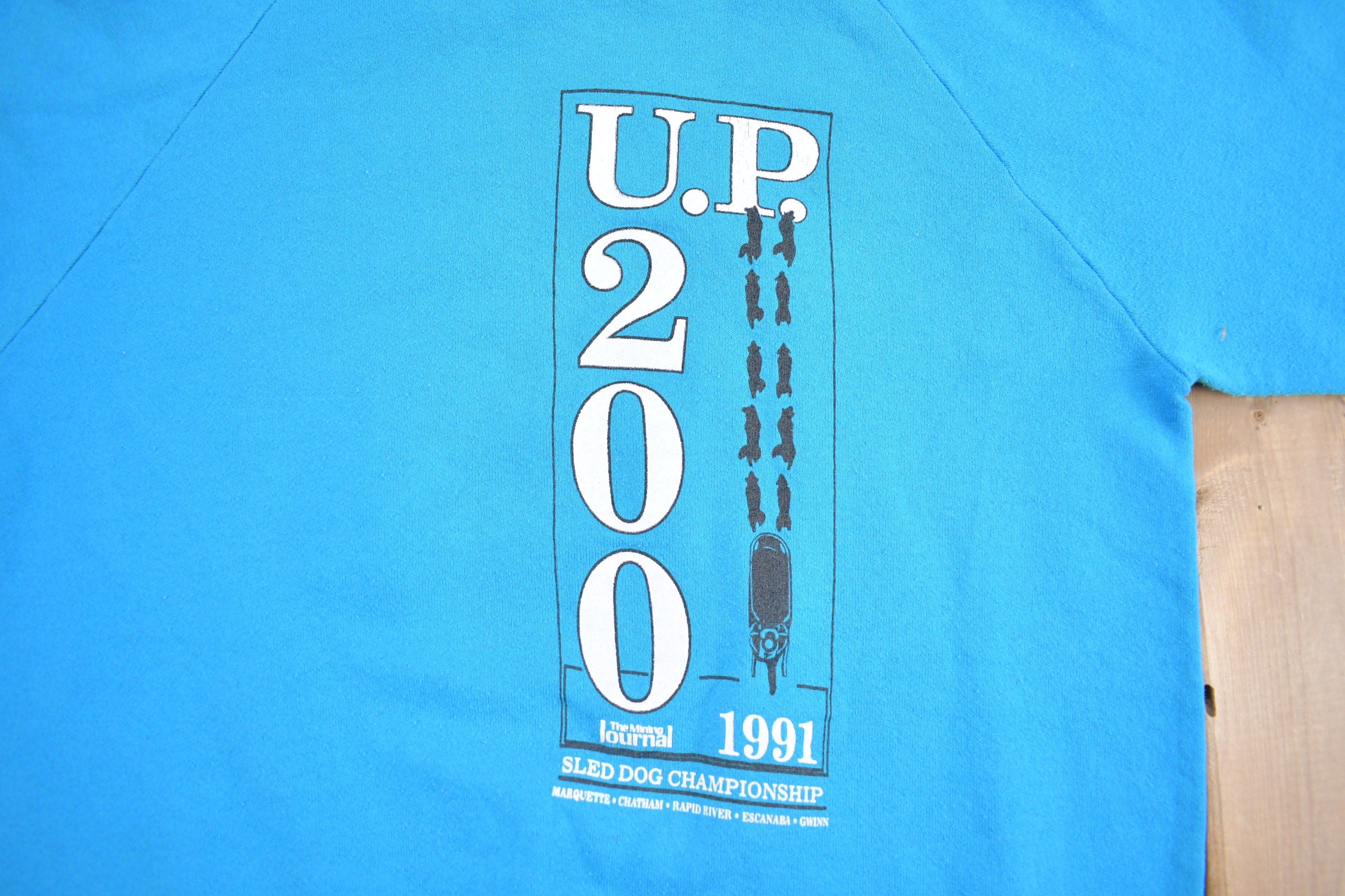 Vintage 1991 U.P. 200 Sled Dog Championship Crewneck Sweatshirt