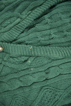 Vintage 1990s Roundtree & Yorke Cable Knit Cardigan Sweater Vest