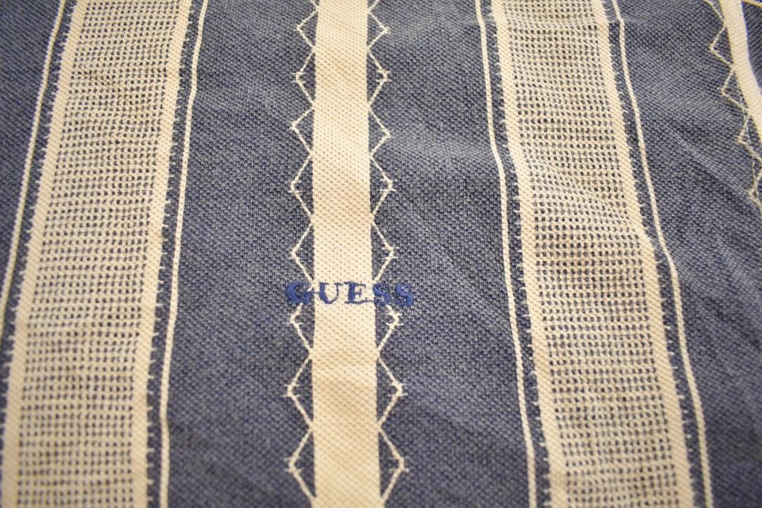 Vintage 1990s Guess Short Sleeve Striped Button Up Shirt