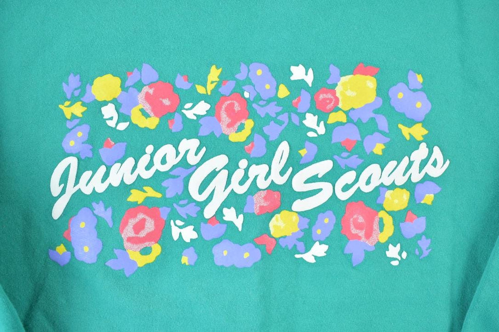 Vintage 1990s Junior Girl Scouts Cute Crewneck Sweater