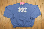 Vintage 1990s Heart Patchwork Cute Crewneck
