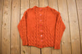 Vintage 1980s Cable Knit Knitted Cardigan Sweater