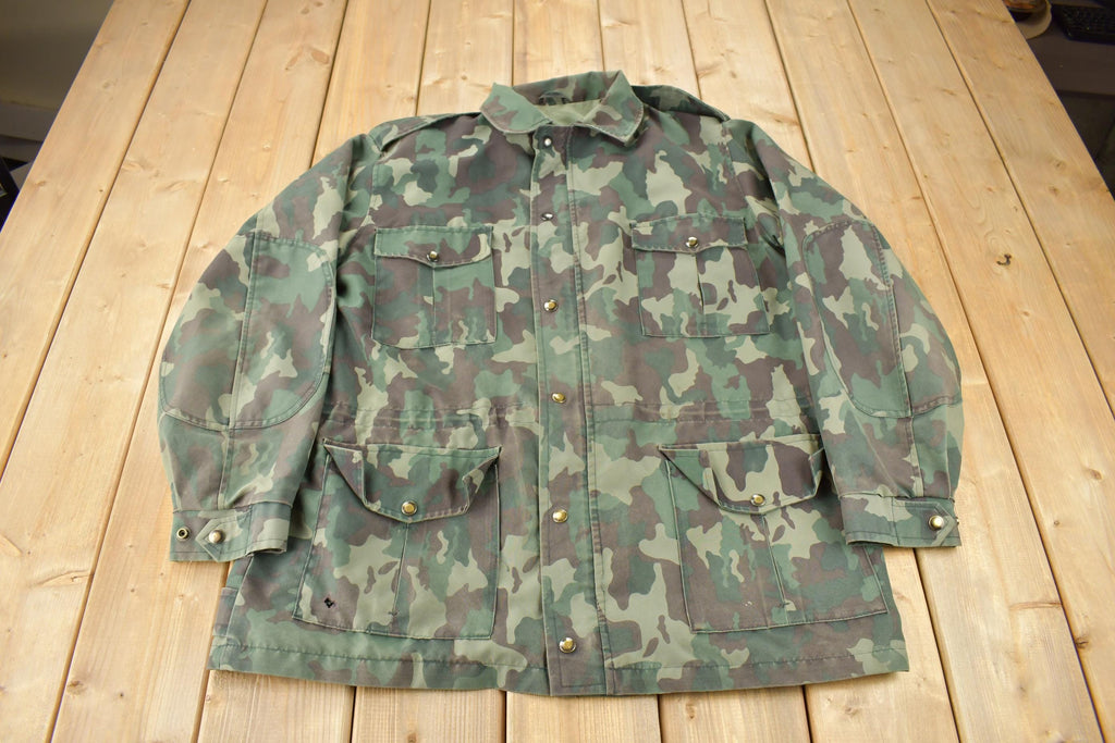 Vintage 1980s Canadian Military Camouflage Garrison Dress Land Army Jacket