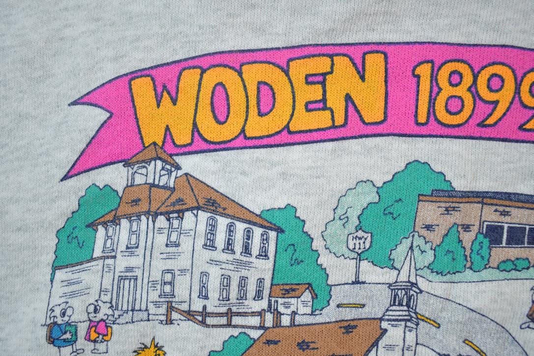 Vintage 1990s Barb Mccain Woden Double Collar Crewneck Sweatshirt