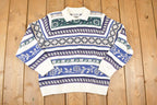 Vintage 1990s Alfred Dunner Petite Knit Collared Sweater Women's L