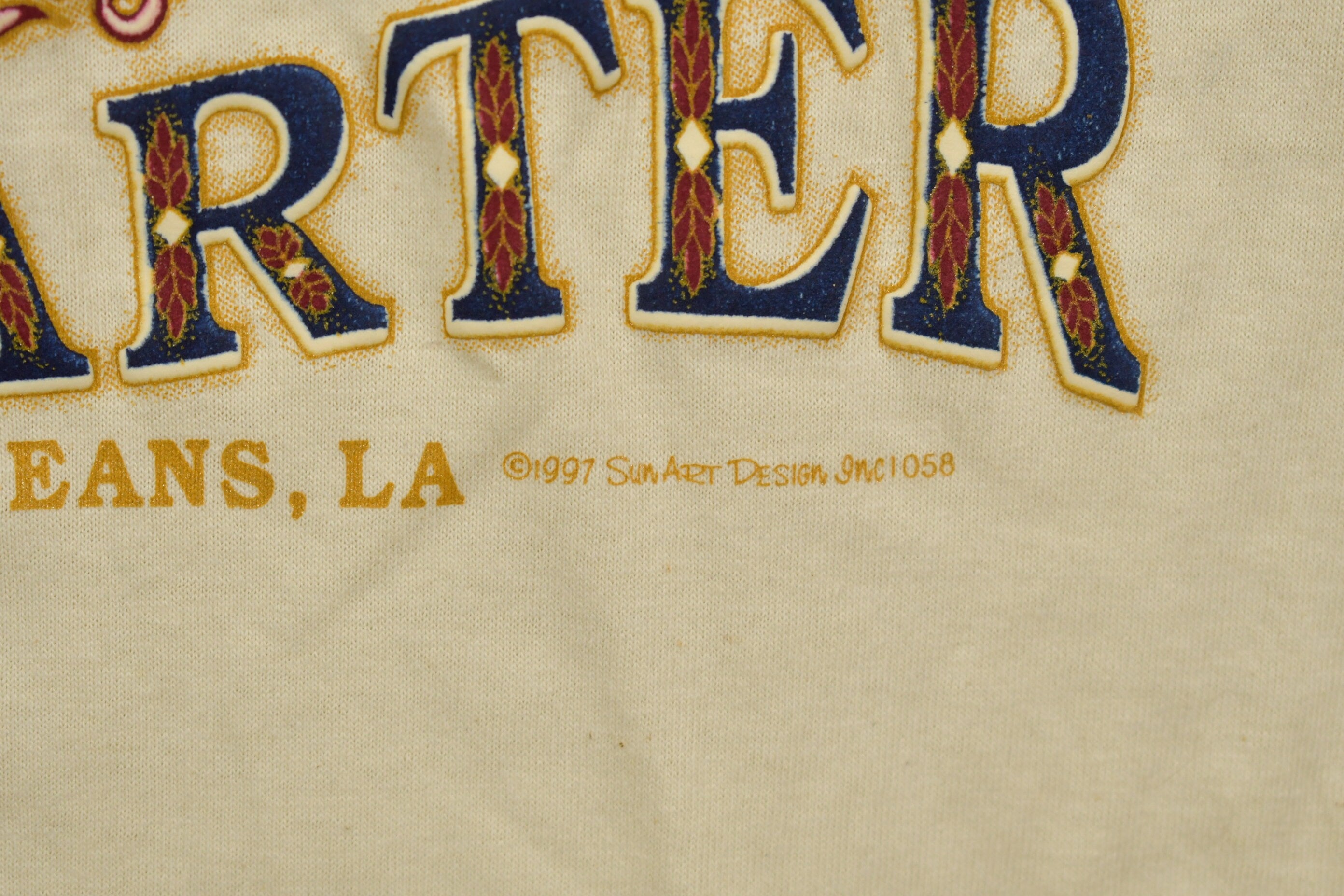 Vintage 1990s New Orleans French Quarter Souvenir T Shirt