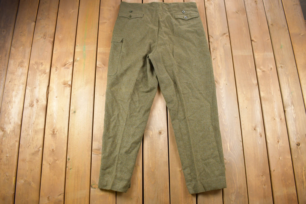 Vintage 1951 French Wool Trousers 38 x 32