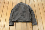 Vintage 1990s Biker Motorcycle Leather Jacket Men's Medium