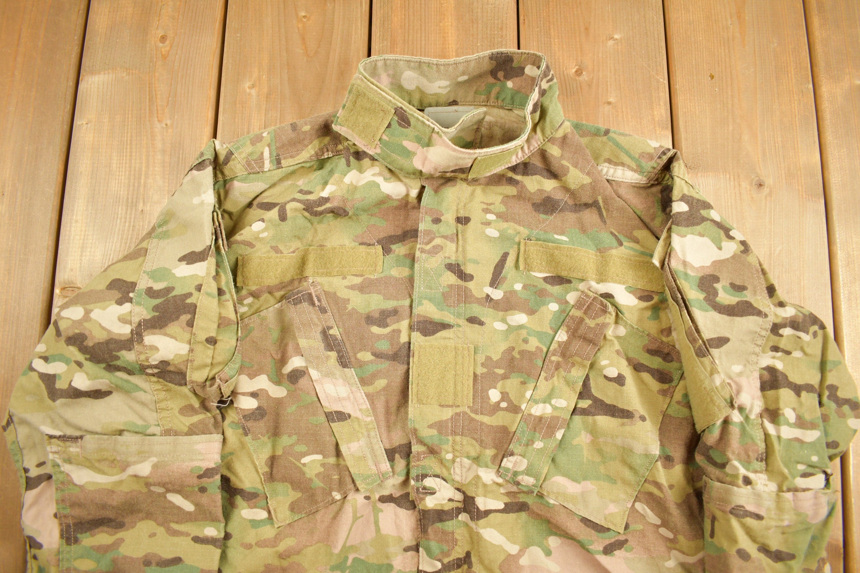 Vintage 2001 Military Desert MultiCamo Insect Repellent Field Jacket