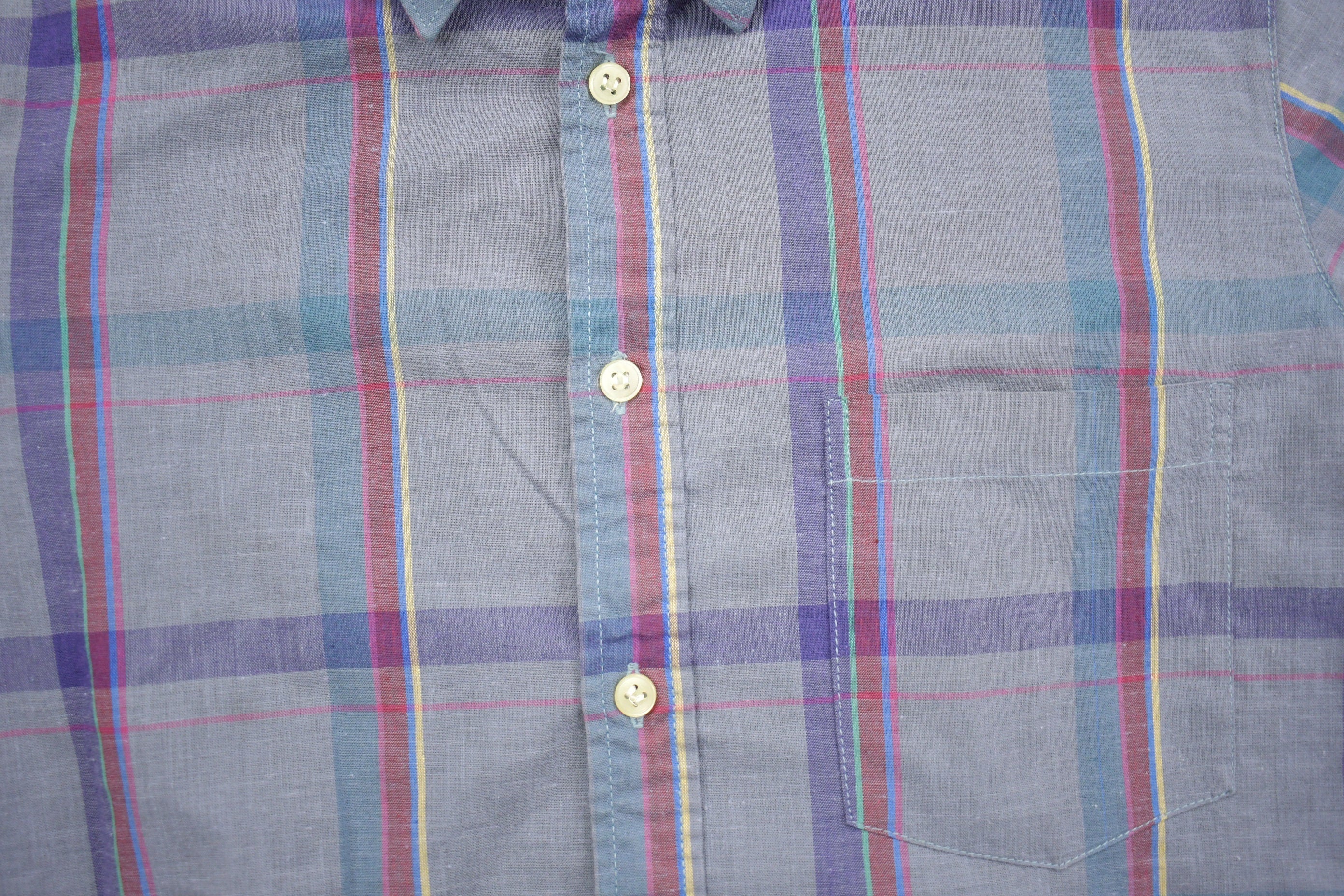 Vintage 1990s Westport Plaid Check Button Up Shirt