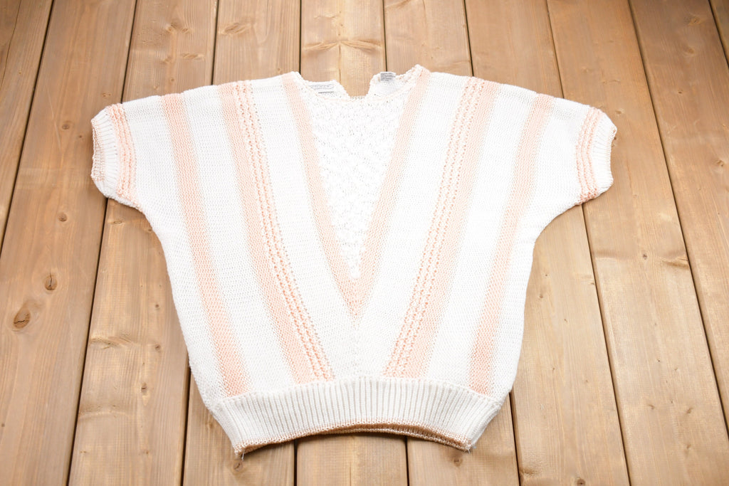 Vintage 1980s Pretense Knitted Short Sleeve Sweater