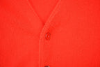 Vintage 1970s JC Penney Red Blank Knitted Cardigan Sweater