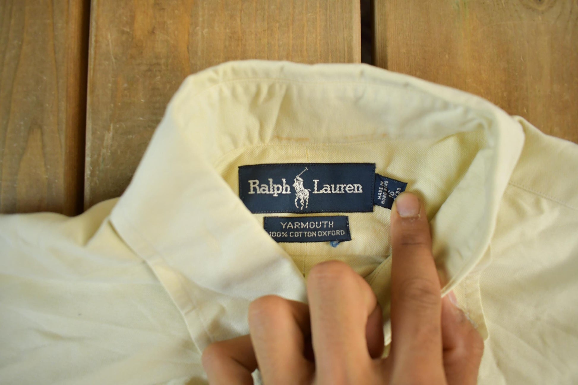 Vintage 1990s Polo Ralph Lauren Yarmouth Long Sleeve Button Down Shirt Men's XL