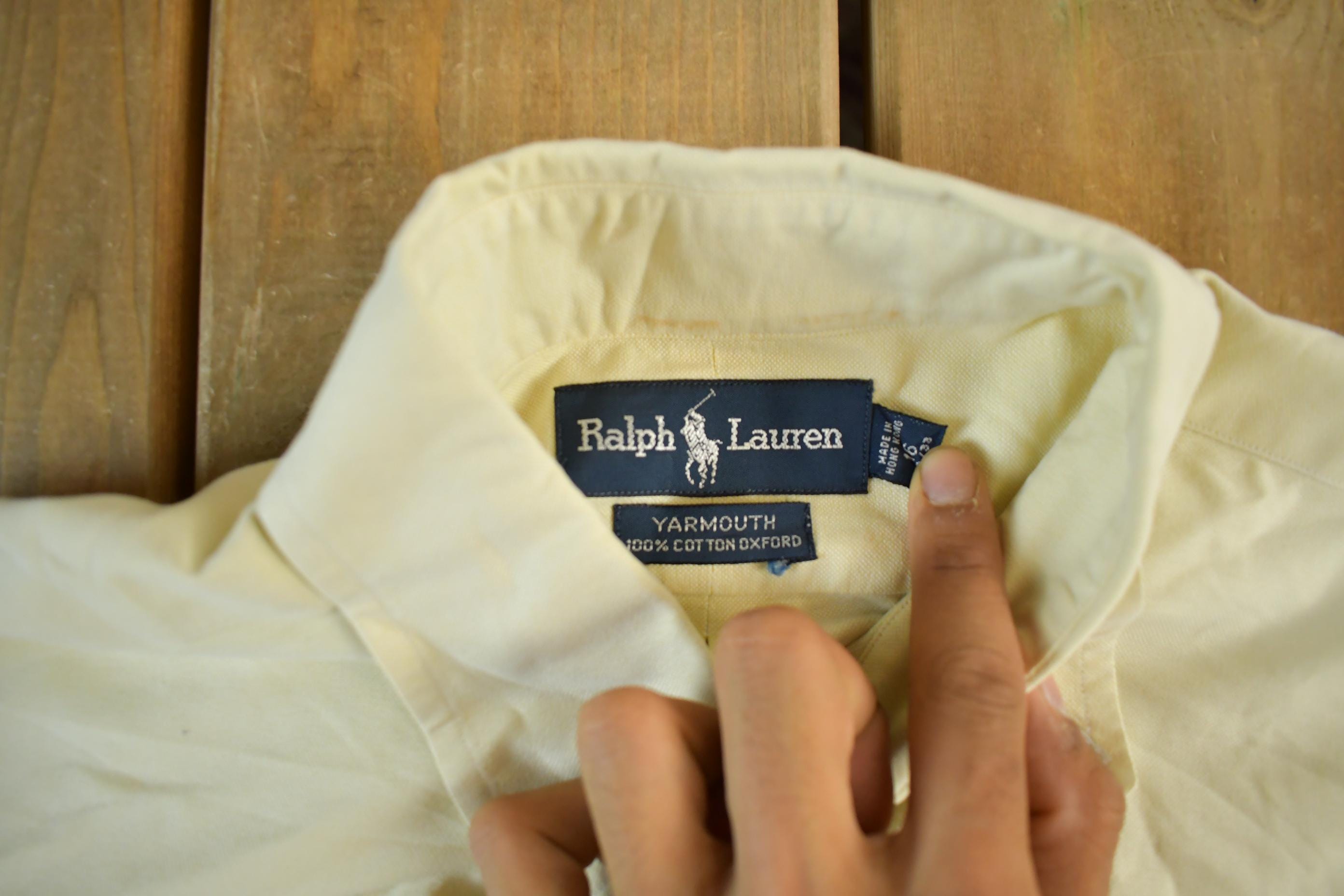 Vintage 1990s Polo Ralph Lauren Yarmouth Long Sleeve Button Down Shirt Men's XL