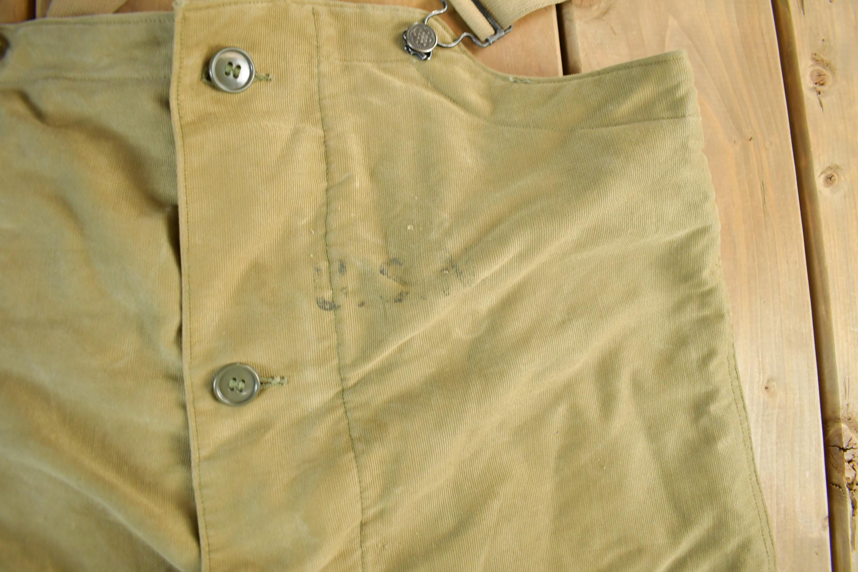 Vintage 1940s Navy Deck Overalls WWII Era Men's Size Medium