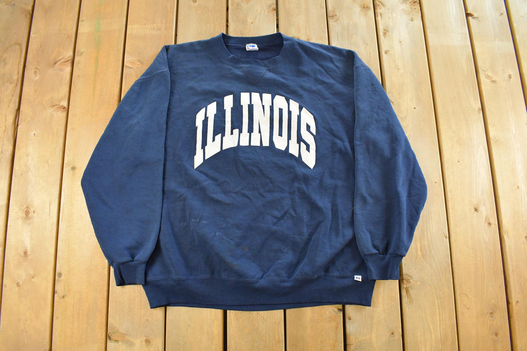 Vintage 1990s University of Illinois Collegiate Crewneck Sweatshirt Men's 2XL