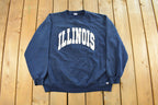Vintage 1990s University of Illinois Collegiate Crewneck Sweatshirt Men's 2XL