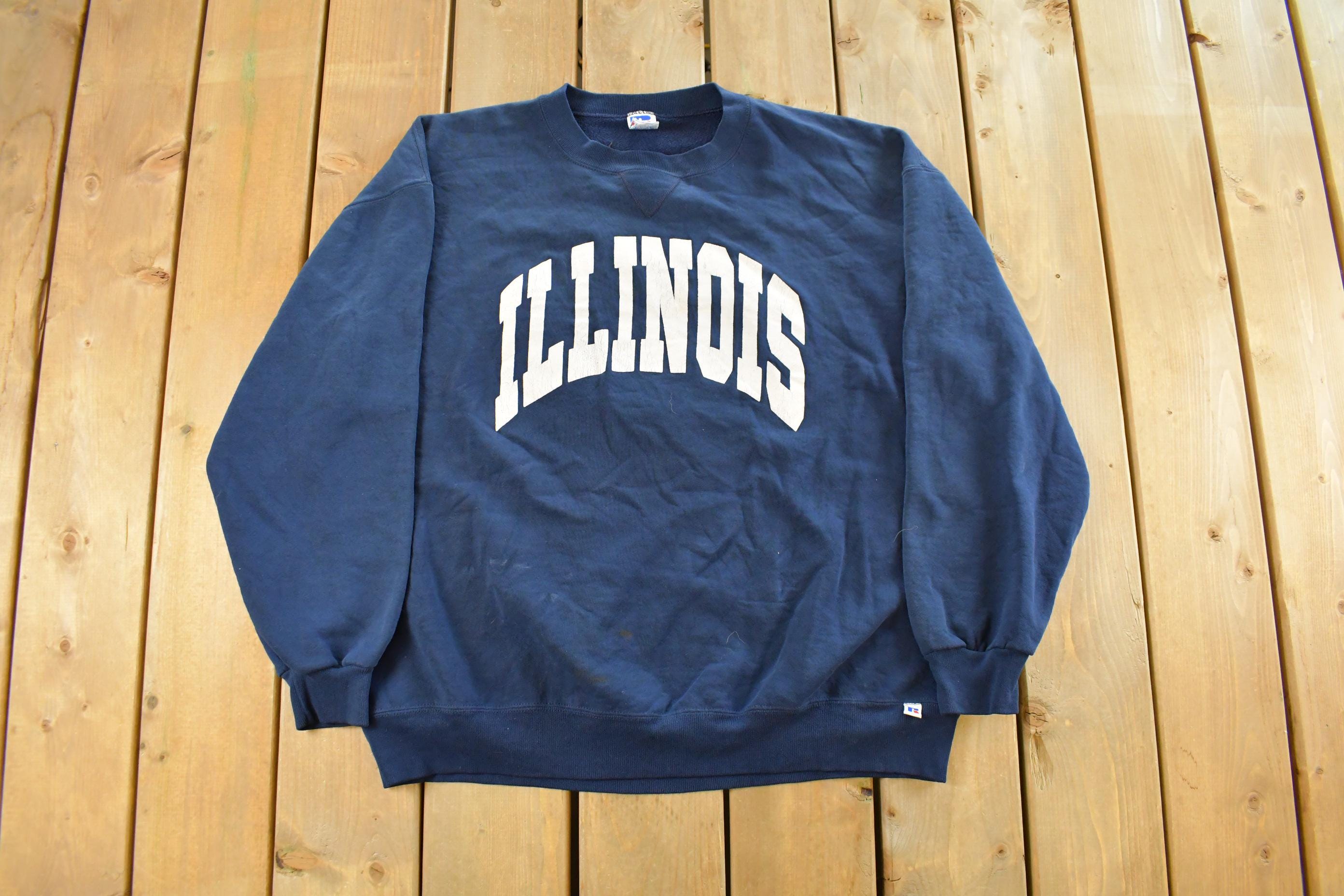 Vintage 1990s University of Illinois Collegiate Crewneck Sweatshirt Men's 2XL