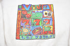 Vintage 1990s Viva Las Vegas Gambling Graphic Crewneck Sweatshirt