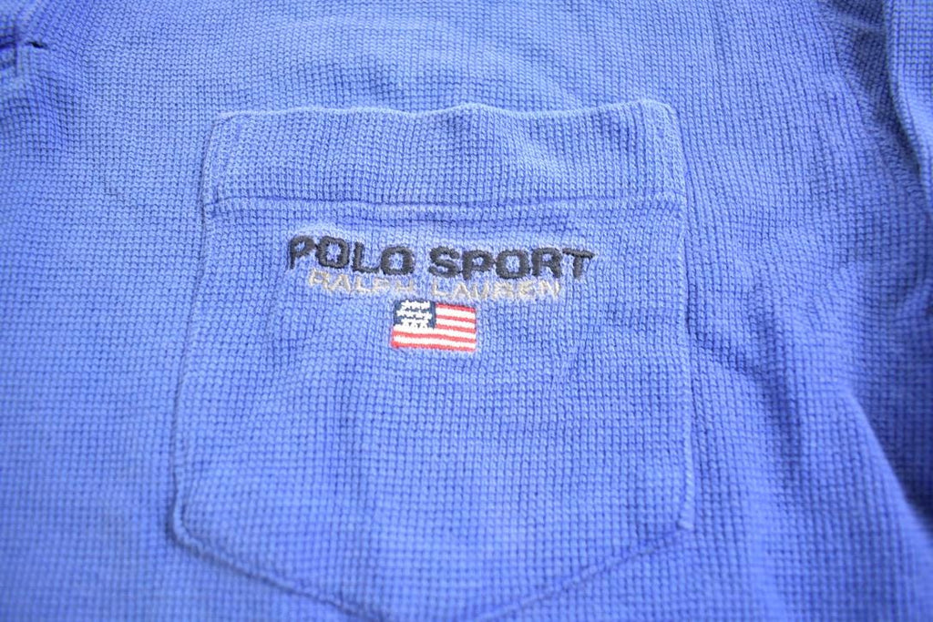 Vintage 1990s Polo Sport Embroidered Quarter Button Up Shirt